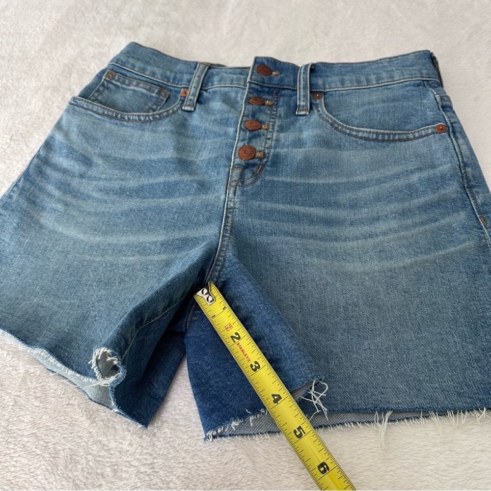 *SOLD* Madewell High-Rise Denim Shorts Button-Front Edition Size 26 - Picture 7 of 11
